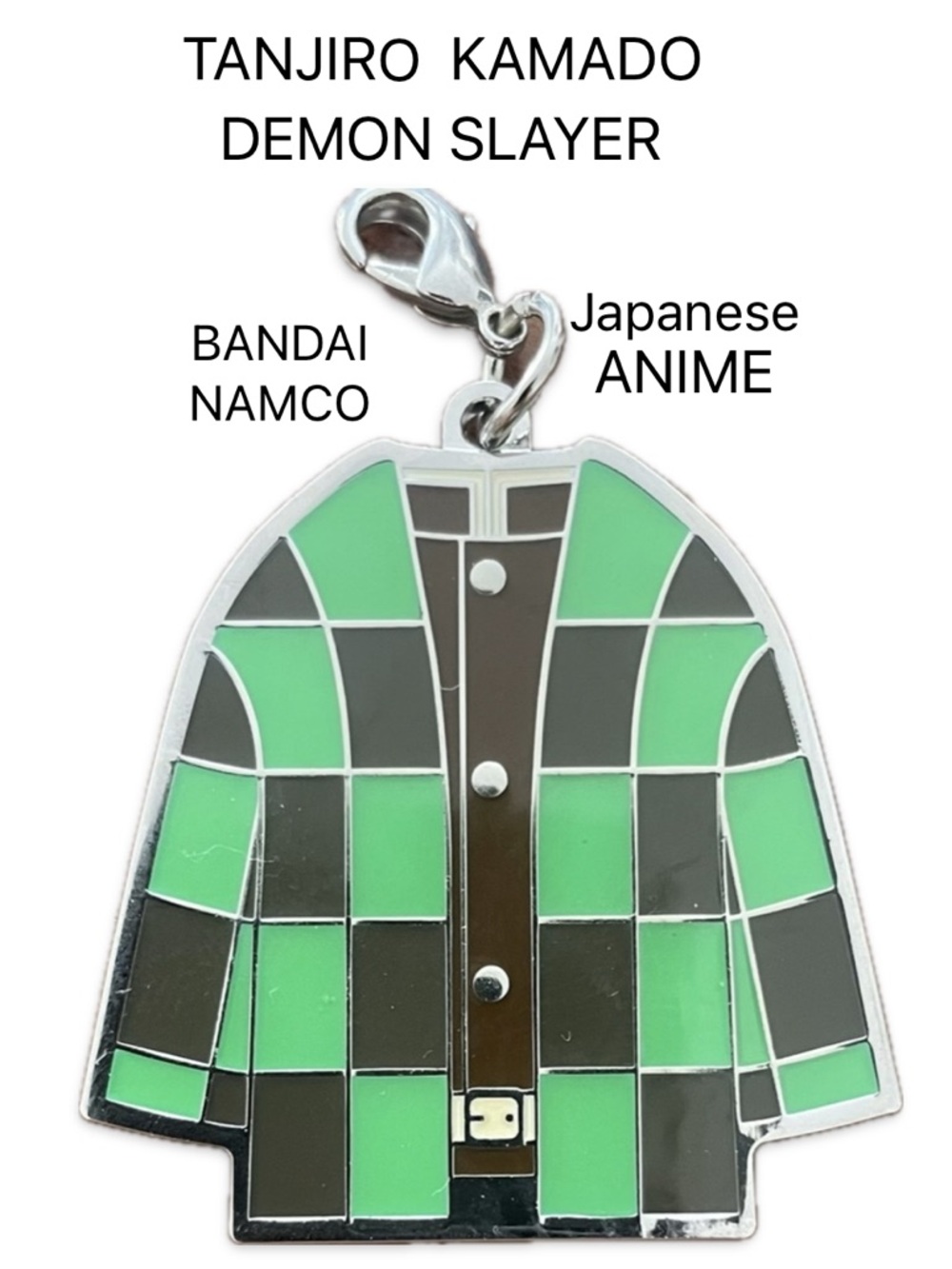 Bandai Namco Demon Slayer Tanjiro Kamado Plaid Jacket Keychain Collectible New